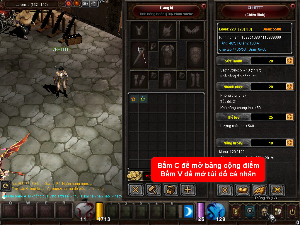 Chức năng chính của Game MU Thiên Vương